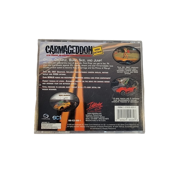 Carmageddon High Octane Vintage PC Game 1998 Tested Working - Picture 9 of 11